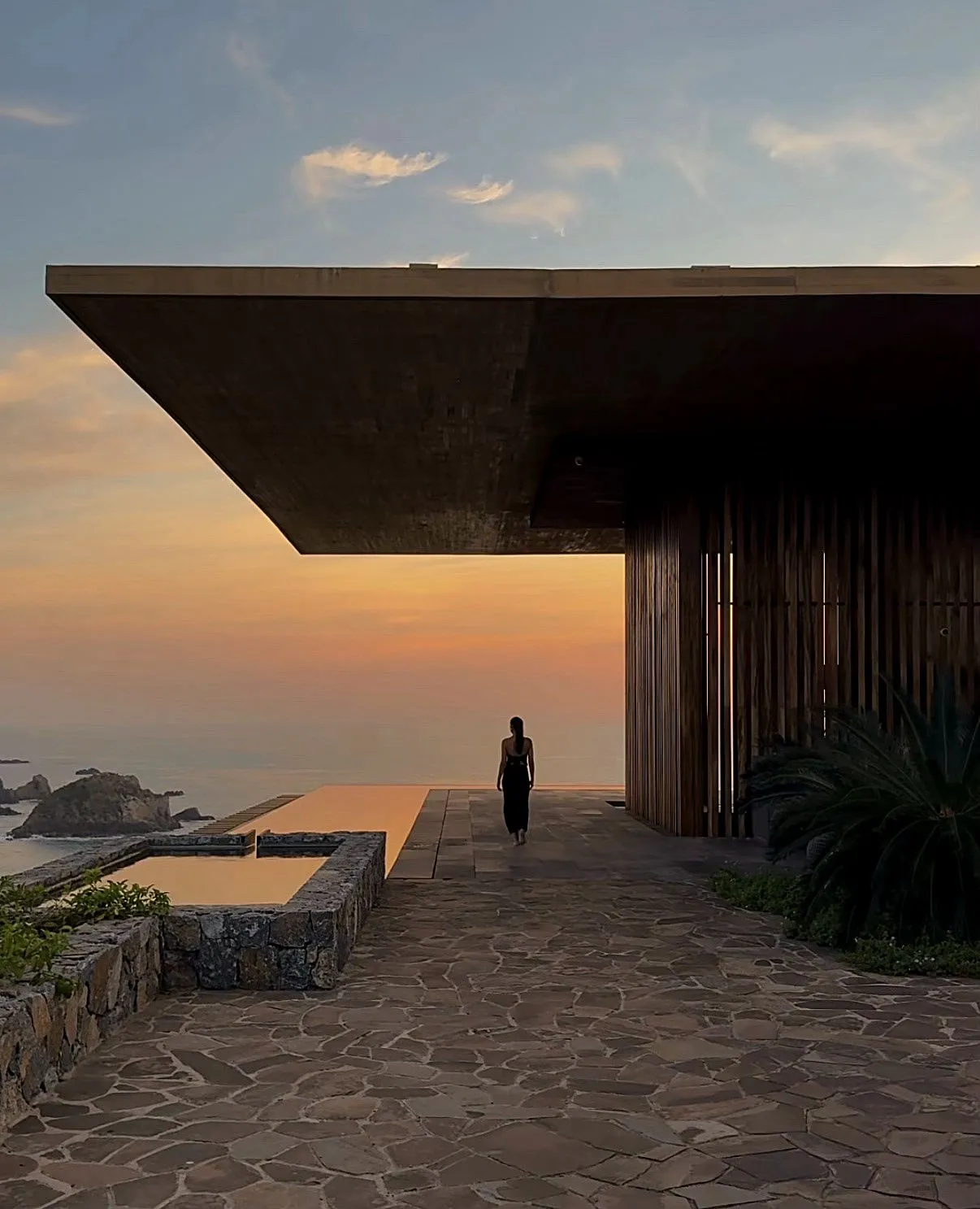 Individual concierge concierge service card with luxury travel scene